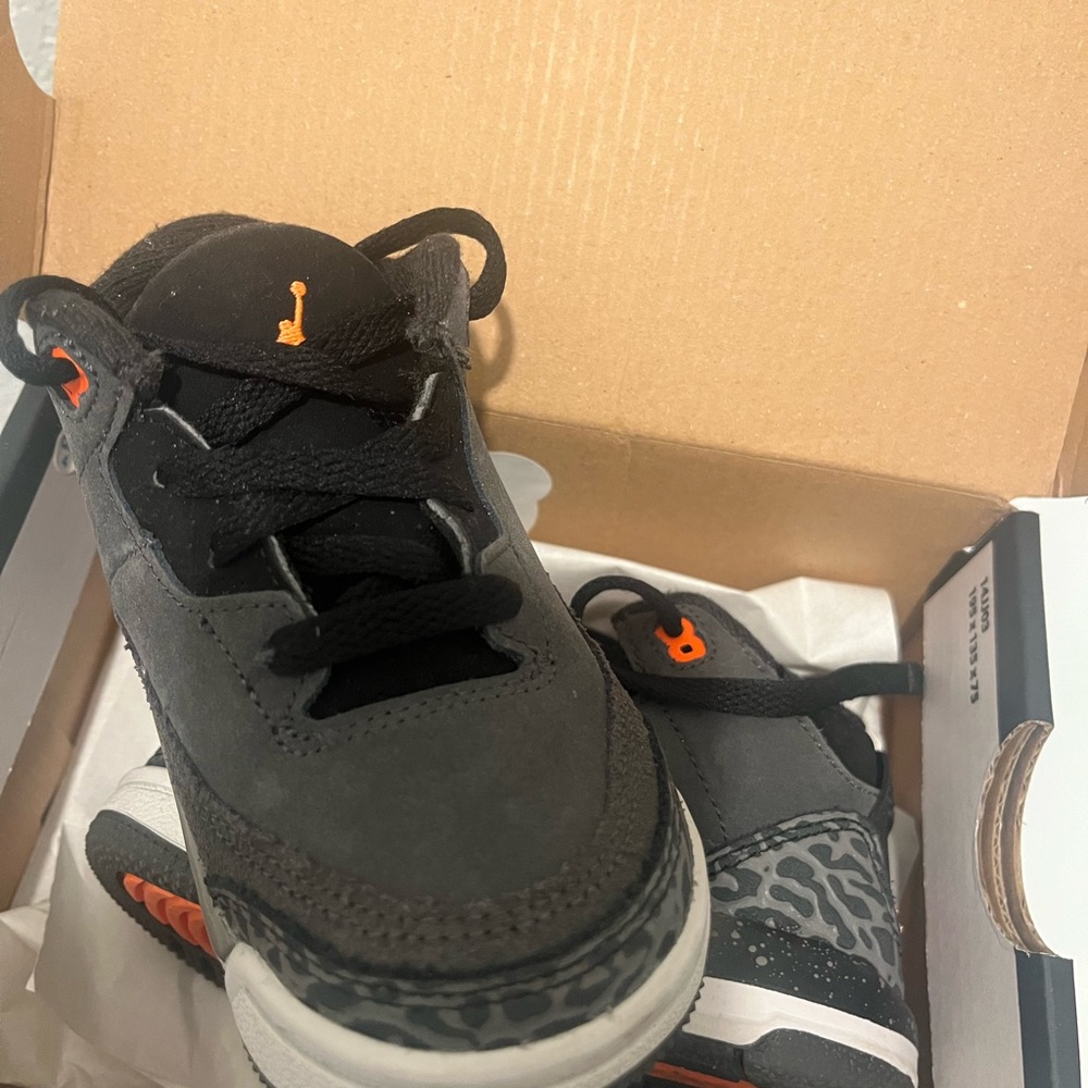 Nike Air Jordan Black and Orange Sneakers